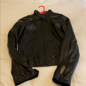 100% Black Leather Jacket